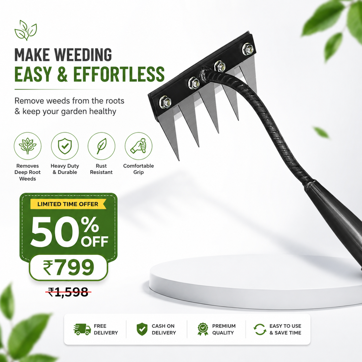 Teeth Carbon Steel Garden Weeding