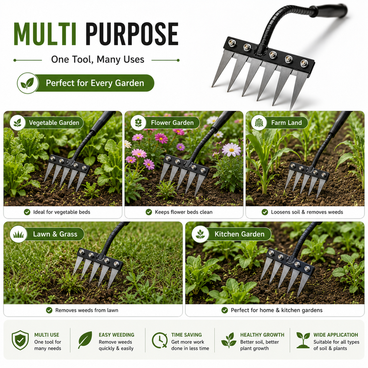 Teeth Carbon Steel Garden Weeding